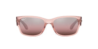 Thumbnail for Ray-Ban Unisex RB4388 Square Sunglasses, Transparent Pink/Wine Polarized, 58 mm