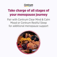 Thumbnail for Centrum Complete Multivitamin Supplement + Hot Flash Support Menopause Support Tablets, with Clinically Studied geniVida, 30 Count