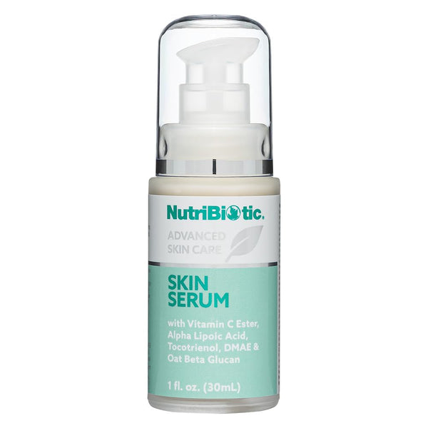 NutriBiotic Skin Serum, 1 Fl Oz | with Nutrients Oat Beta Glucan, Alpha Lipoic Acid, Vitamin C Ester, Tocotrienols & DMAE | Super Concentrated to Support Healthy Skin | Vegan & Paraben Free