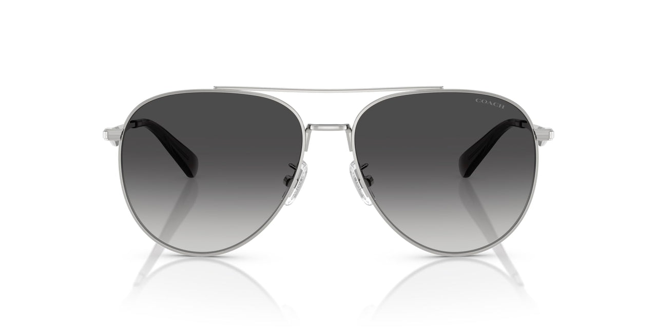 COACH Sunglasses HC 7169 90013C Shiny Silver/Grey Gradient Polyamide Standard