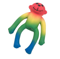 Thumbnail for 4 Inch Tiny Latex Dog Toy Cute Little Mini Monkey Squeaker for Small Breeds and Puppies (Rainbow)