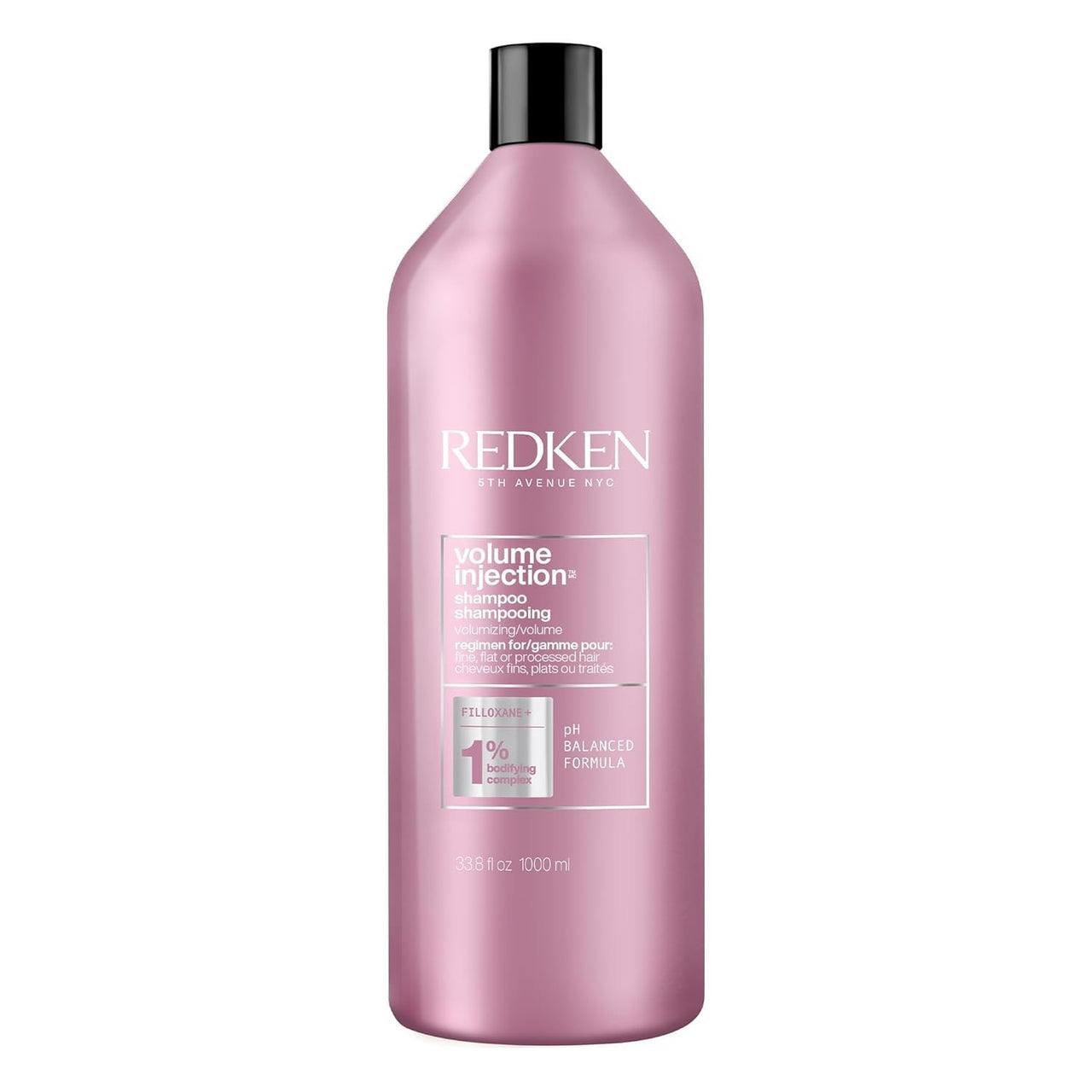 Redken Volume Injection Shampoo | For Fine Hair | Adding lift & Body | Paraben Free | 33.8 fl. Oz (Pack of 1)