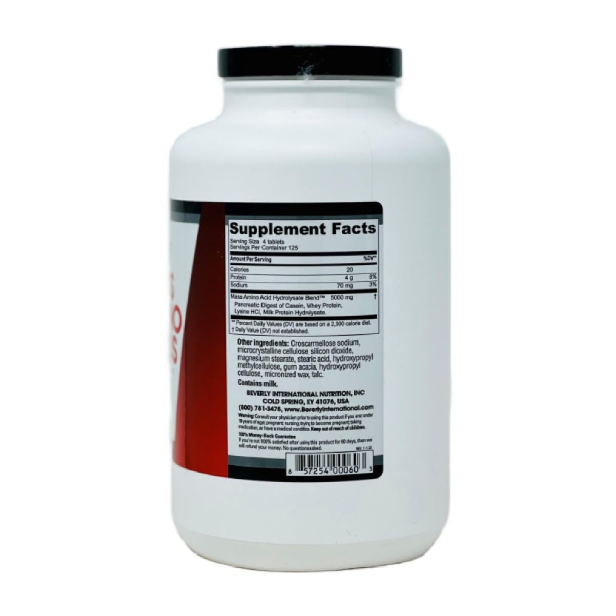 Beverly International Mass Amino Acids, 500 Tabs. Use Pre-Post Workout, With Meals, Essential For Muscle Recovery And Repair. Complete Amino Acid Profile