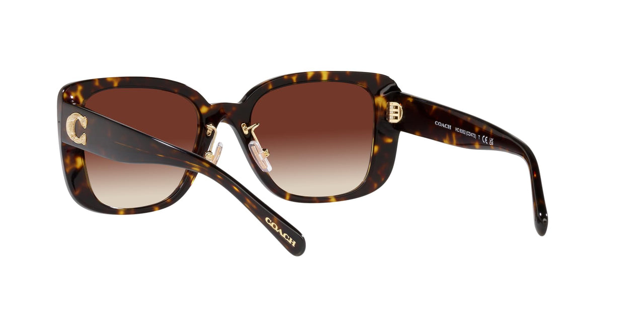 Coach Sunglasses HC 8352 512013 Cd472 Dark Tortoise Brown