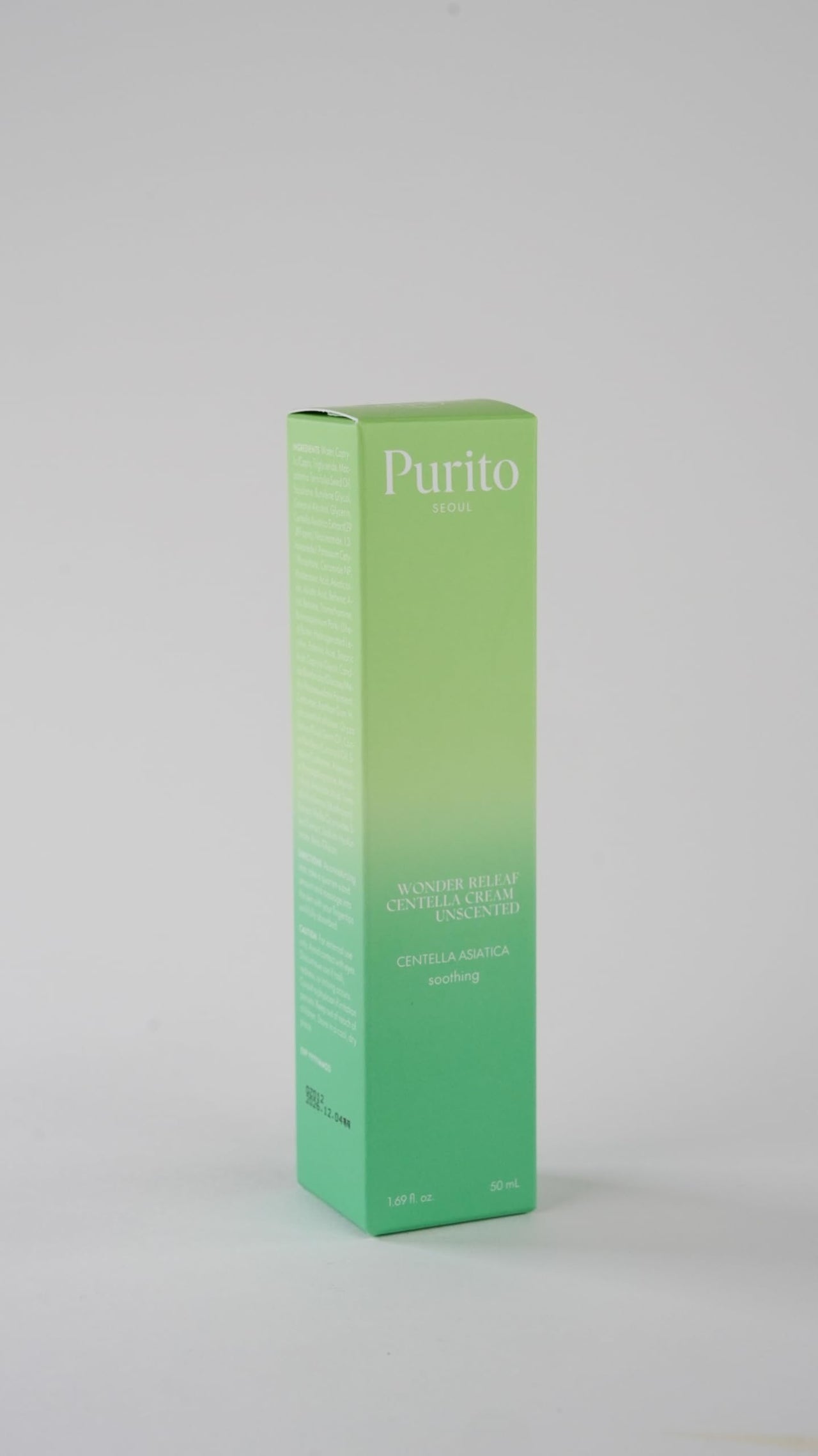 PURITO Centella Unscented Cream, Korean Centella, for All Skin Types, Soothing, Facial Cream for face, K-Beauty, Korean Skin Care, 50ml 1.7 fl.oz