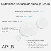 Thumbnail for APLB Glutathione Niacinamide Ampoule Serum | LIPO GLUTA NIAC CEN™ 31.3% 1.35 FL.OZ/Korean Skincare, Long lasting moisturizing, Improve skin elasticity, Revitalize for gentle and improve skin texture