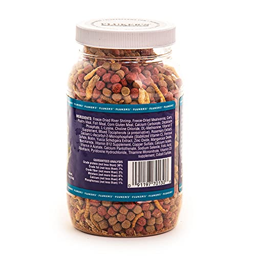 Fluker's Buffet Blend Aquatic Formula, Turtle Food with Freeze, Dried Shrimp, Mealworms, and Vitamin Enriched Pellets, 7.5 oz