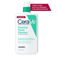 Thumbnail for CeraVe Foaming Facial Cleanser, Daily Face Wash for Oily Skin, Hyaluronic Acid + Ceramides + Niacinamide, Fragrance Free & Paraben Free, Non-Drying Oil Control Face Wash, 19 Fluid Ounce