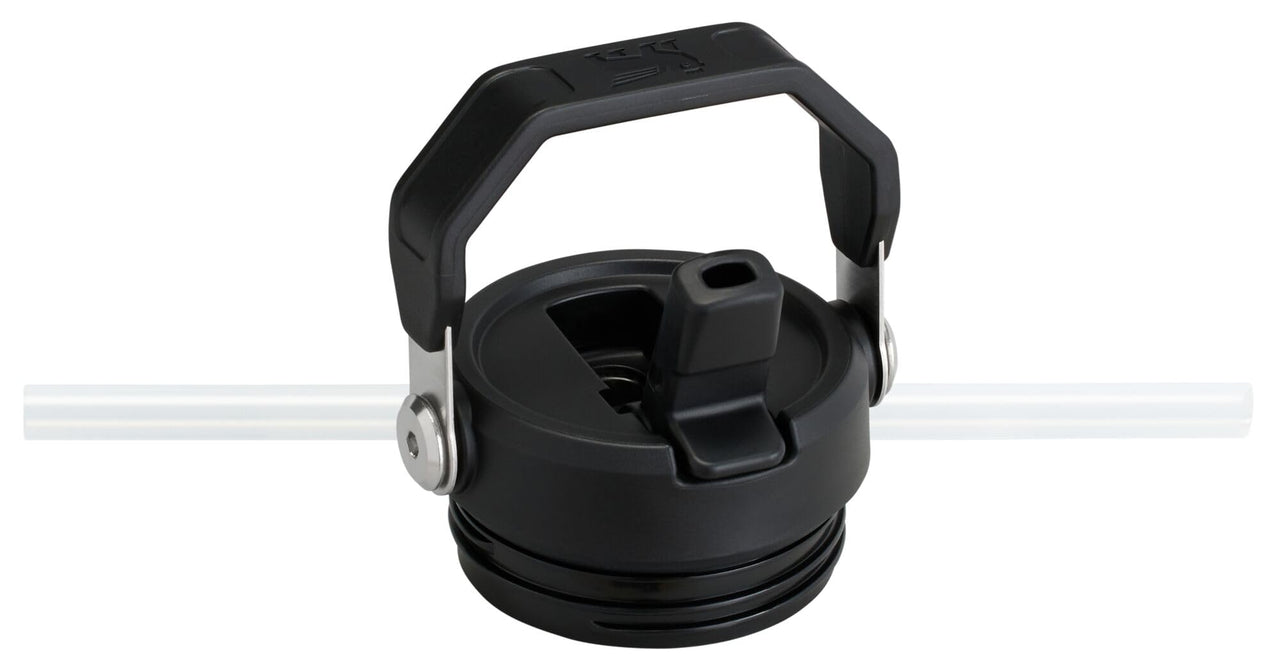 Stanley IceFlow Flip Straw 2.0 Water Bottle 24 OZ | Built-In Straw with Larger Opening | Lightweight & Leak-Resistant | Insulated Stainless Steel | BPA-Free | Black 2.0