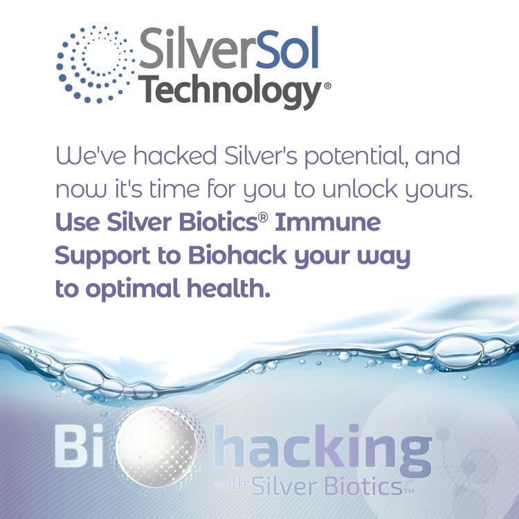 Silver Biotics Patented Multivalent SilverSol Technology | Ag₄O₄ 10 PPM Immune Support | Bio-Hacking Immune Building Natural Support | 8 Fl Oz