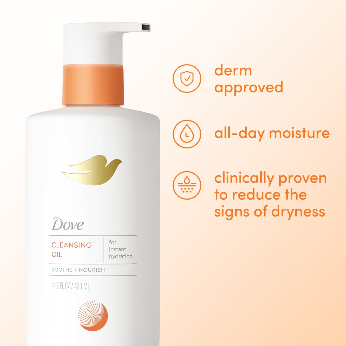 Dove Shower Body Oil Wash – Ultra-Moisturizing Cleansing Oil for Dry & Itchy Skin 14.2 oz
