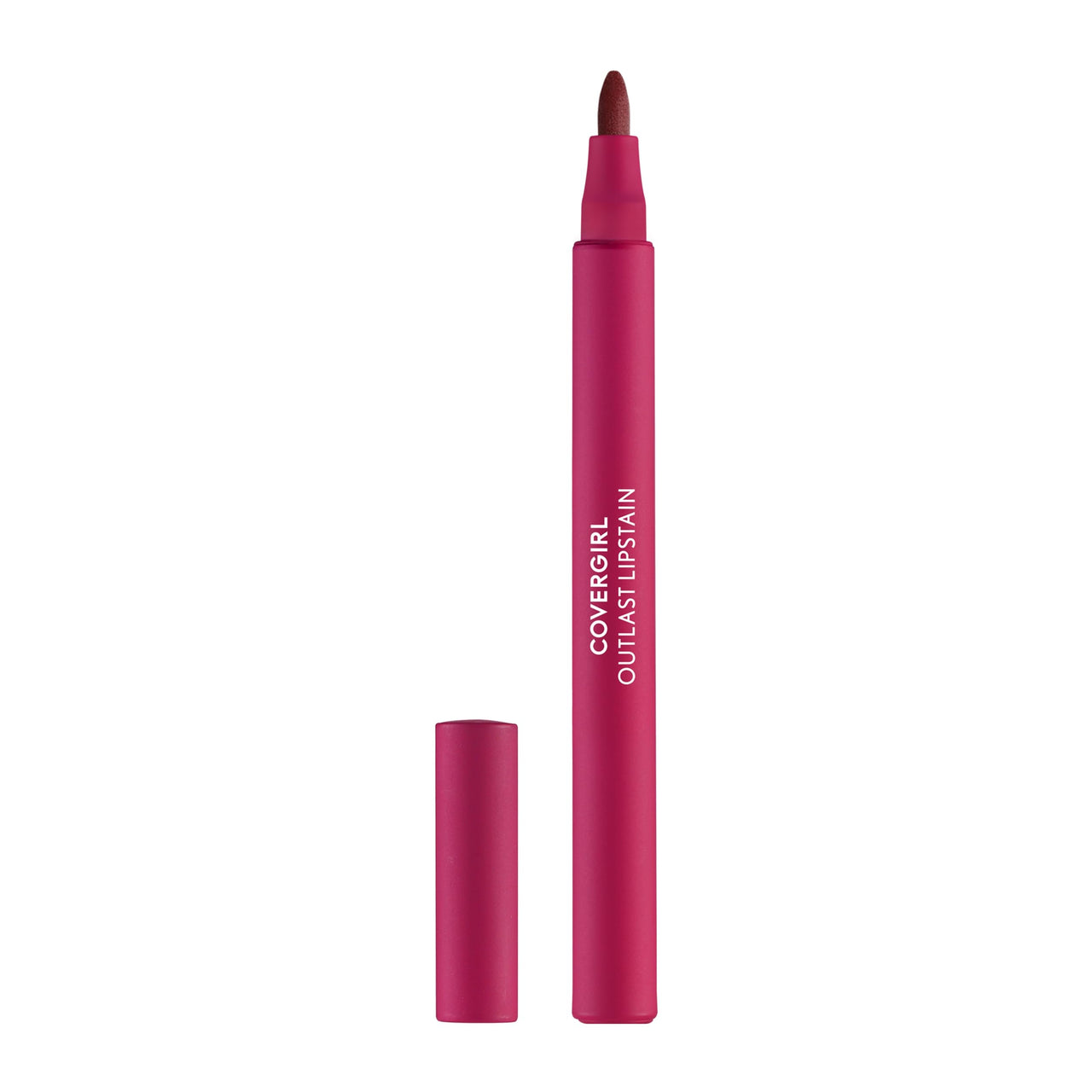 Covergirl Outlast, 50 Heat Wave, Lipstain, Smooth Application, Precise Pen-Like Tip, Transfer-Proof, Satin Stained Finish, Vegan Formula, 0.06oz