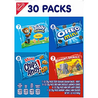 Thumbnail for Nabisco Team Favorites Variety Pack, OREO Mini, CHIPS AHOY! Mini, Teddy Grahams Honey & Barnum's Animal Crackers, Christmas Stocking Stuffers, 30 Snack Packs (Pack of 4)