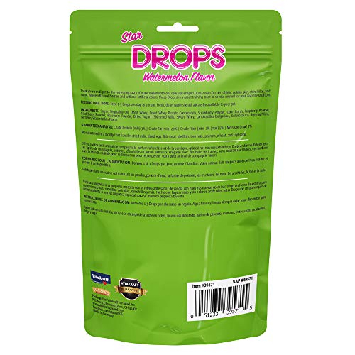 Vitakraft Drops Rabbit Guinea Pig Hamster Treats Watermelon Flavor 4.4 Ounce Bag Delicious Yogurt Enriched Drops with Fruity Flavor Nutritious Small Animal Snacks for Rabbits Guinea Pigs and Hamsters