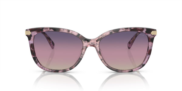 COACH Sunglasses HC 8378 U 5777U6 Cl926 Iris Tortoise Purple Gra