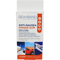 Thumbnail for Sea-Band Anti-Nausea Ginger Gum For Motion & Morning Sickness, 24 Pieces
