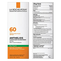 Thumbnail for La Roche-Posay Anthelios Clear Skin Sunscreen Dry Touch SPF 60, Oil Free Sunscreen For Face, Oil Absorbing, Broad Spectrum SPF + Antioxidants, Non-Greasy, Oxybenzone Free, Travel Size