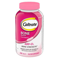 Thumbnail for Caltrate 600 Plus D3 Calcium and Vitamin D Supplement Tablets, Bone Health Supplements for Adults - 200 Count