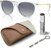 Thumbnail for Ray-Ban RB4171 ERIKA CLASSIC Phantos Shaped Non-Polarized Sunglasses for Women – Includes Official RAYBAN Eyewear Kit – Ideal Formal & Casual Wear Sunglasses – Grey/Blue Lens