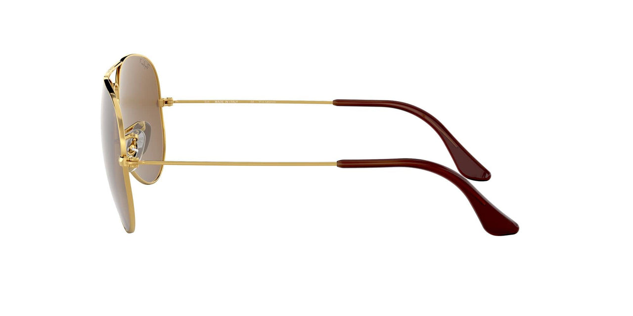 Ray-Ban RB3025 Classic Aviator Sunglasses, Gold/Brown Polarized, 58 mm
