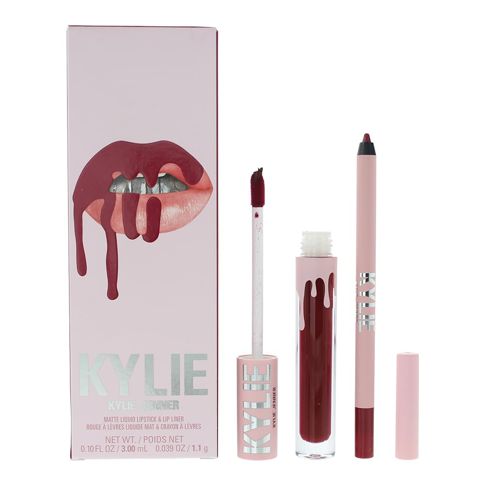 Matte Lip Kit - 403 Bite Me by Kylie Cosmetics for Women - 2 Pc 0.10 oz Matte Liquid Lipstick, 0.03 oz Lip Liner