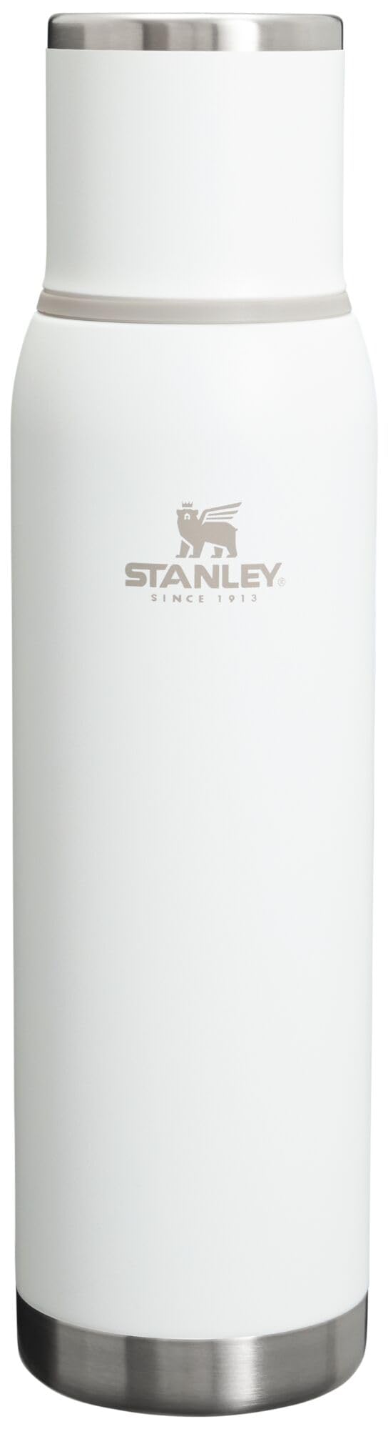 Stanley Adventure-To-Go Vacuum Bottle 1.4 qt | Wide Mouth with Leakproof Cup Lid | Keep Drinks Hot or Cold | Packable for Travel | Insulated Stainless Steel Thermal Bottle | BPA-Free | Frost