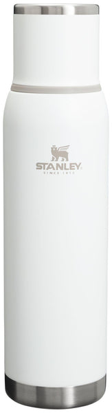Stanley Adventure-to-Go Vacuum Bottle 1.4 qt | Wide Mouth with Leakproof Cup Lid | Keep Drinks Hot or Cold | Packable for Travel | Insulated Stainless Steel Thermos | BPA-Free | Frost