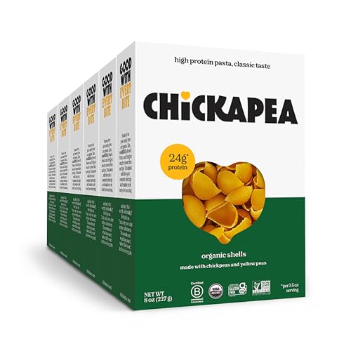Image 1 of Default Title for the product Chickapea Organic Chickpea Pasta - Shells - 8 oz (Pack of 6)