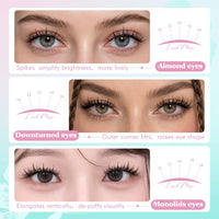 Thumbnail for Image 6 of AMZGIRL LASH Lash Clusters Kit 4 IN 1 C Curl Manga Anime Lashes 10-18mm, Puppy