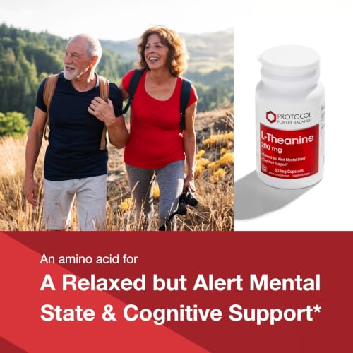 Image 3 of PROTOCOL FOR LIFE BALANCE L-Theanine 200mg, Stress Relief*, 60 Veg Caps