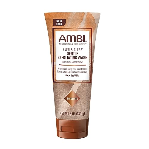 Image 1 of 5 Ounce (Pack of 1) / Wash for the product Ambi Even & Clear Gentle Exfoliating Wash with Oat and Sea Whip, Salicylic Acid Acne Treatment, 5 Ounce