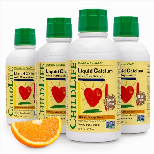 Image 4 of Orange / 16 Fl Oz (Pack of 4) for the product ChildLife Essentials Liquid Calcium Supplement for Kids
