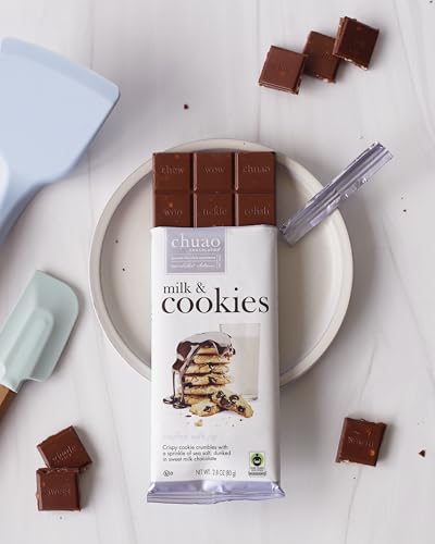 Image 4 of Chuao Chocolatier Milk & Cookies Chocolate Bars 3 Pack (2.8 oz each)