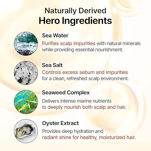 Image 6 of GROWUS Sea Salt Clarifying Shampoo | Exfoliating Scalp Scrub for Oily Hair
