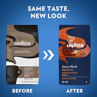 Thumbnail for Image 5 of Lavazza Perfetto Ground Coffee Blend, Dark Roast, Caramel Flavor, 20 Ounce Pack of 2