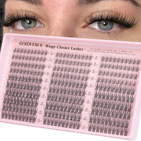 Thumbnail for Image 14 of F-short natural clusters for the product Goddvenus Eyelash Extensions Wispy Natural DIY C Curl Individual Lashes Clusters