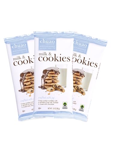 Image 1 of Default Title for the product Chuao Chocolatier Milk & Cookies Chocolate Bars 3 Pack (2.8 oz each)