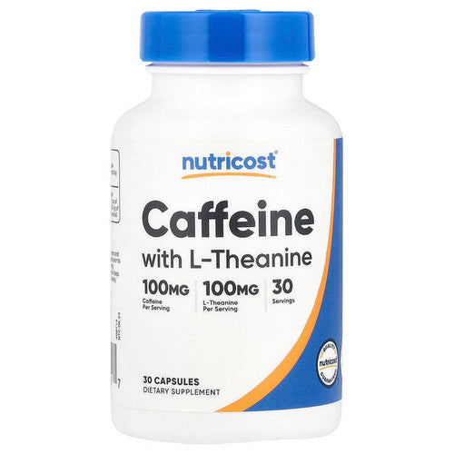 Nutricost Caffeine + Theanine Capsules 100 Mg 30 Count