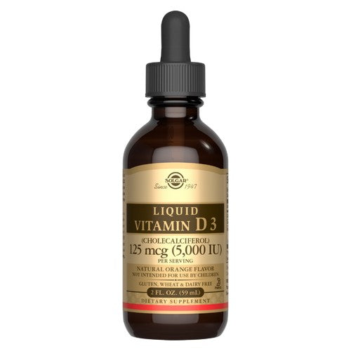 Solgar Liquid Vitamin D3 (Cholecalciferol) 5000 IU Natural Orange Flavor 2 oz