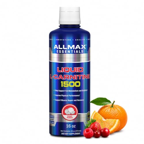 Image 1 of Default Title for the product ALLMAX Nutrition Liquid L-Carnitine 1500 Milligrams, Fruit Punch, 16 oz (473 ml)