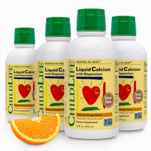 Image 4 of Orange / 16 Fl Oz (Pack of 4) for the product ChildLife Essentials Liquid Calcium Supplement for Kids