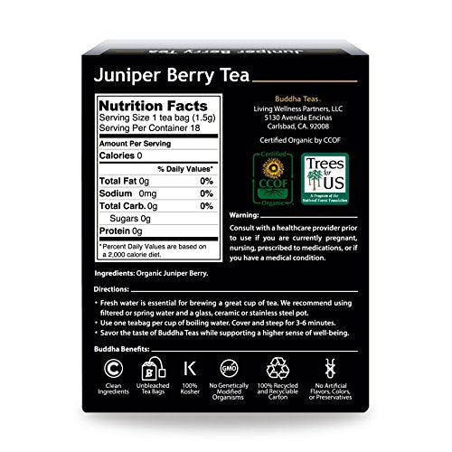 Image 2 of Buddha Teas Organic Juniper Berry Tea - Herbal Tea, Caffeine Free