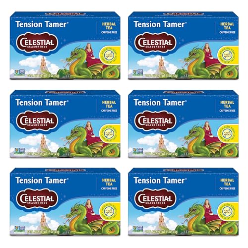 Image 1 of Default Title for the product Celestial Seasonings Tension Tamer Herbal Tea, Caffeine Free, 20 Tea Bags Box (Pack of 6)