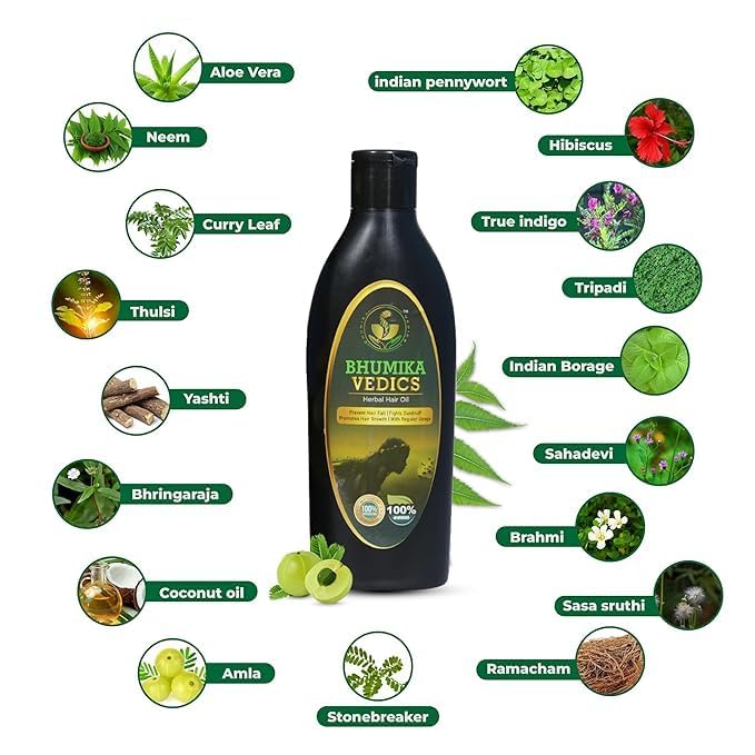 Image 3 of Generic Bhumika_Vedics Herbal Hair Oil 200 ml