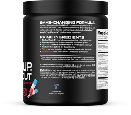 Image 7 of Bucked Up Pre Workout Freedom Pop 30 Servings