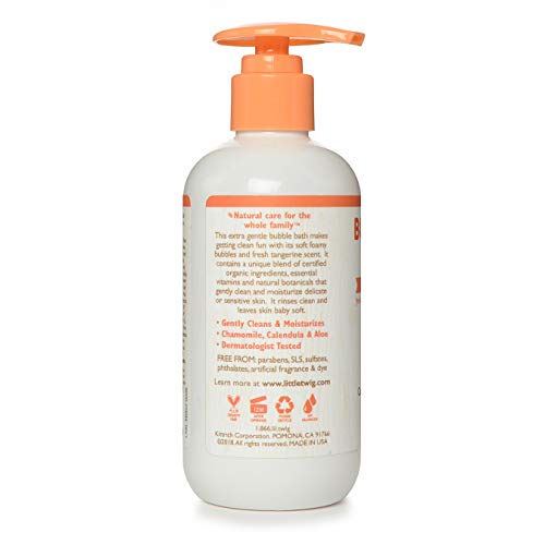 Image 2 of Little Twig Bubble Bath, Baby Bath Essential with Natural Plant Derived Formula, Vegan, Gluten-Free, Paraben-Free, Happy Tangerine Scent, 8.5 fl. oz.