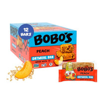 Thumbnail for Image 1 of Default Title for the product Bobo's Peach Oat Bars, Simple Ingredients, Whole Grain Oats, Plant Based, Gluten Free Breakfast Bars, Non-GMO, Healthy Snacks for Adults & Kids (12 Bars)