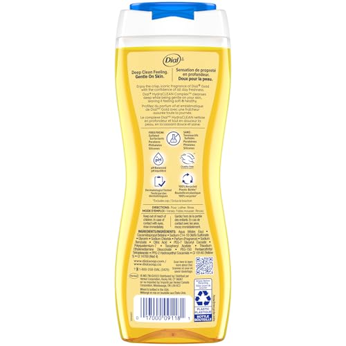 Image 6 of Dial Body Wash, Hydraclean Complex & Vitamin E, Gold, 16 Fl Oz, 4-Pack