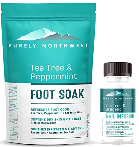 Image 1 of Default Title for the product Purely Northwest Tea Tree Oil Foot Soak & Nail Repair Oil Set