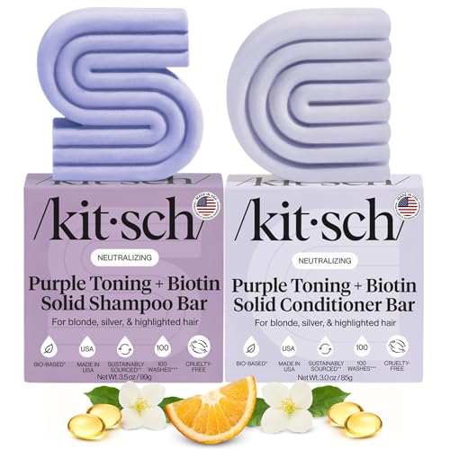 Image 1 of Default Title for the product Kitsch Purple Shampoo & Conditioner Set For Blondes & Color Treated Hair